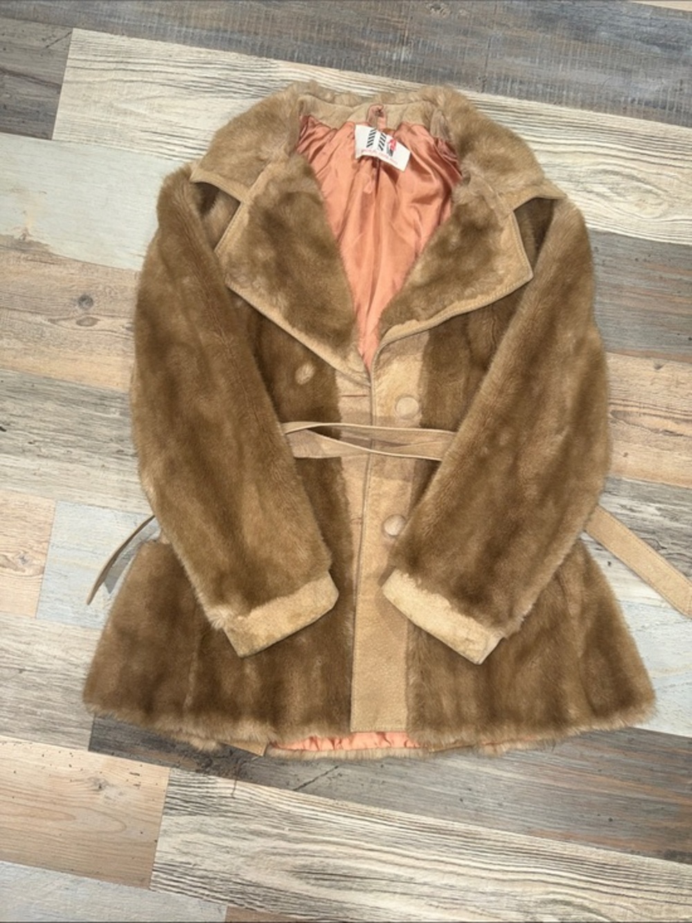 LONDON LEATHERS BY LILLI ANN FAUX Fur MINK/ SUEDE COAT